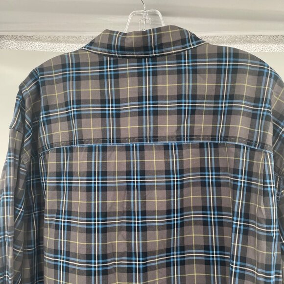 ALESBURY Men's Plaid Button Up Shirt Long Sleeve Gray/Multi Size 3XL - Picture 6 of 9